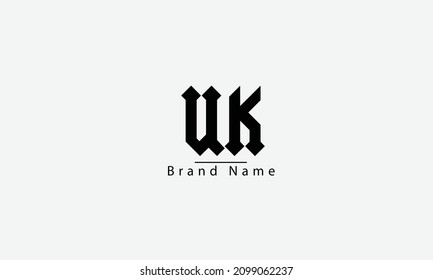 UK KU U K abstract vector logo monogram template