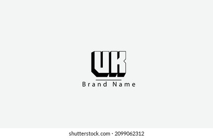 UK KU U K abstrakte Vektorlogo-Monogramm-Vorlage
