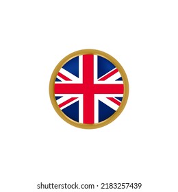 U.K. Lapel Pin Badge Design Vector
