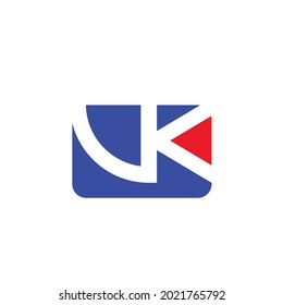 uk letter  icon vector conceptual design template web