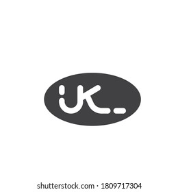 uk letter icon vector illustration design 