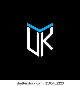 UK letter logo creative design with vector graphic