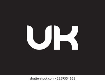 UK letter logo design and initial logo design