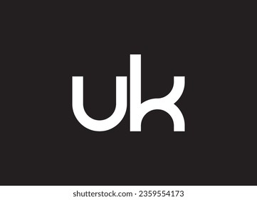 UK letter logo design and initial logo design