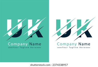UK Letter Logo Design Template. Vector Logo Illustration