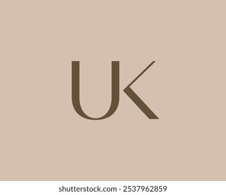 UK letter logo icon design. Classic style luxury initials monogram.