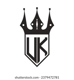 Fondo del símbolo del diseño del vector del logotipo de la letra del Reino Unido