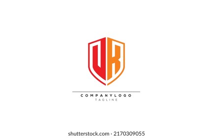 UK Letter Shield Logo Design