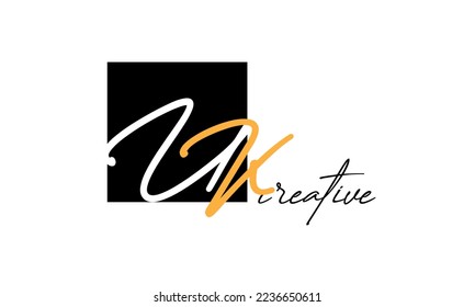 UK letters creative modern font logo design