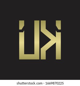 Logotipo del Reino Unido con una plantilla de diseño de forma escrupulosa con colores dorados