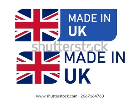 UK Made in Label with National Flag for Authentic Products
