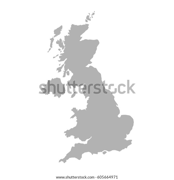 Uk Map Stock Vector (Royalty Free) 605664971 | Shutterstock