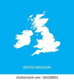 UK map, United Kingdom, Britain