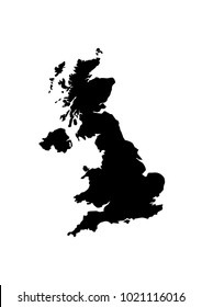 Uk Map Vector Stock Vector (Royalty Free) 1021116016 | Shutterstock