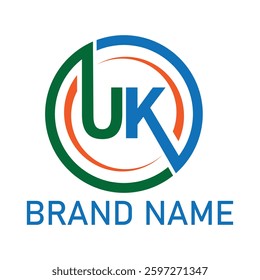 UK Modern Minimalist Letter Logo Design illustration 
