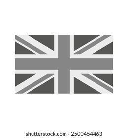 UK monochrome national flag. United Kingdom of Great Britan identity