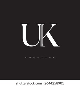 UK Monogramm Logo Minimal Elegante Buchstabenzeichen für Luxus, Mode   Kreative Marken	
