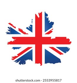 UK national flag abstract art design.