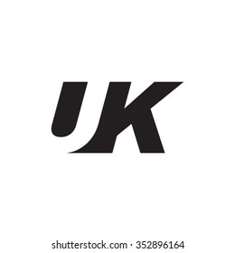 UK negative space letter logo