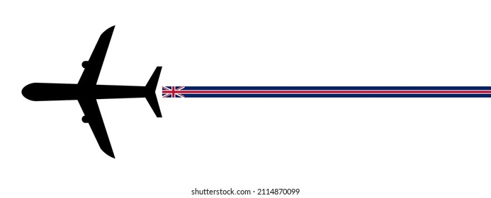 uk plane icon vector illustration. isolated on white background