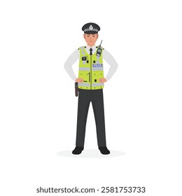 UK police officer vector illustration