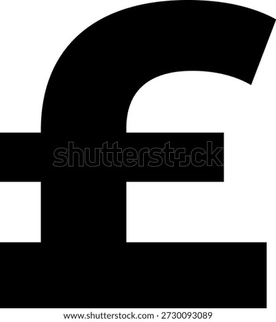 UK Pound icon. Flat black and white currency coin. Money Pound symbol. Vector isolated on white background.