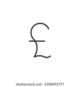 UK Pounds icon isolated on white background. Currency symbol modern, simple, vector, icon for website design, mobile app, ui. Vector Illustration