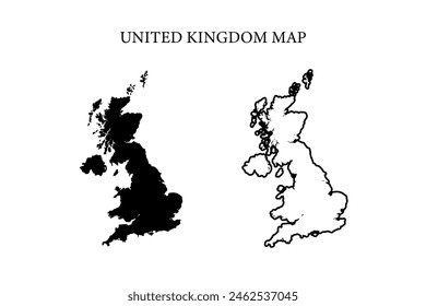 UK region, United Kingdom country map vector