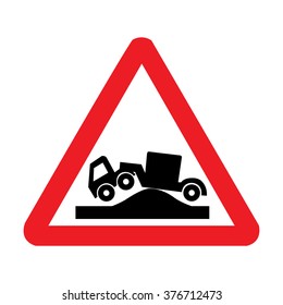 UK Risk of Grounding for Lorries Ahead Sign