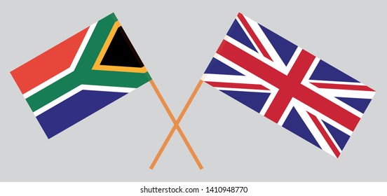 The UK and the RSA. British and South African flags