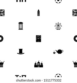 uk seamless pattern background icon.
