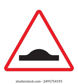 UK Speed Bump Road Sign Vector.