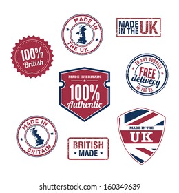 UK stamps and badges svg