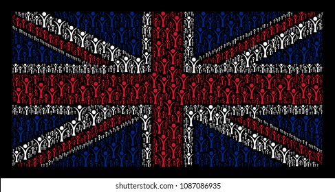 Uk State Flag Collage Made Abstract Stock Vector (Royalty Free) 1087086935