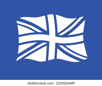 UK, United Kingdom, British flag flat vector icon, simple sign print. Great Britain Union Jack.