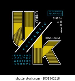 UK united kingdom cool awesome typography tee design vector illustration,element vintage artistic apparel product