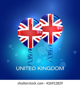 UK. United Kingdom Flag. Great Britain Balloons. Brexit.