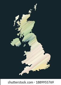 UK United Kingdom of Great Britain and Northern Ireland colorful vector map silhouette