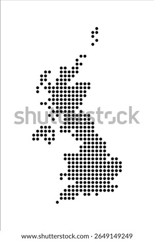 UK United Kingdom map vector, isolated background. Circle pattern Map template for web site pattern, annual report, infographics.