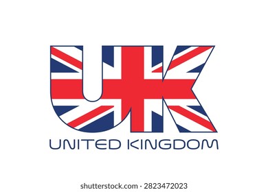 UK vector symbol. United Kingdom. British flag sign. Great Britain illustration for business, politics, sport event, travel, media, concept, web design