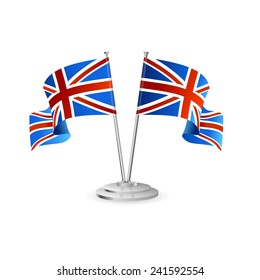 UK vector table flag isolated on white