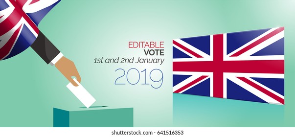 UK Vector voting box