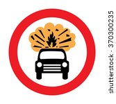 UK Vehicles Carrying Explosives Prohibited Sign