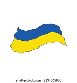 Ukaraine flag stop war save ukarine vector flat design