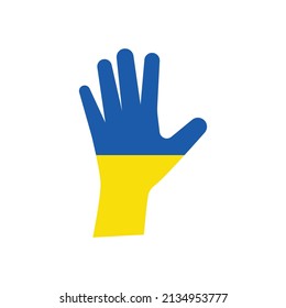 Ukaraine flag stop war save ukarine vector flat design