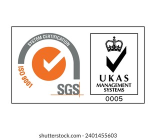 UKAS Quality Management und ISO 9001 System Certification SGS Logo Vector