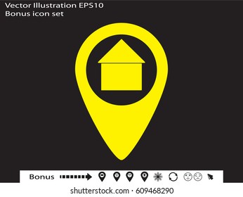ukaztel house, icon, vector illustration eps10