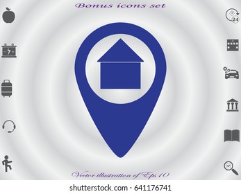 ukaztel house, icon, vector illustration eps10