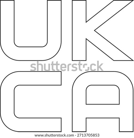 UKCA Logo Outline Vector UK Conformity Assessment Mark Design