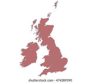 ukCounties country flag on white background.